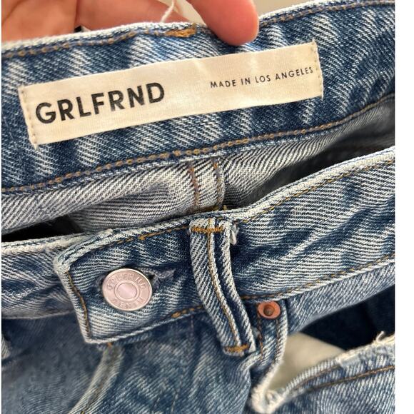 GRLFRND Karolina High Rise Straight Crop Jeans Size 23 - Picture 7 of 10
